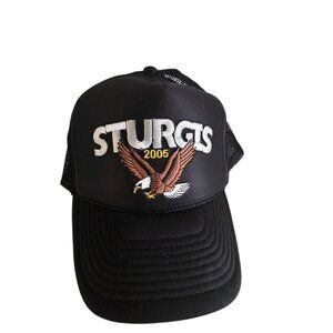 Vintage 2005 Sturgis Motorcycle Rally Black Hills Classic Trucker Hat Patch